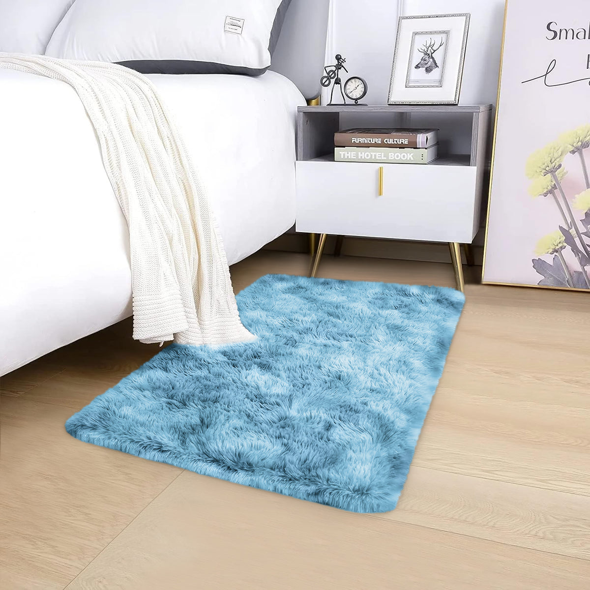 Tie Dye Fluffy Shaggy Rug Soft Thick Pile Colourful Area Rug