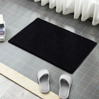 black-chenille-pile-bath-mat