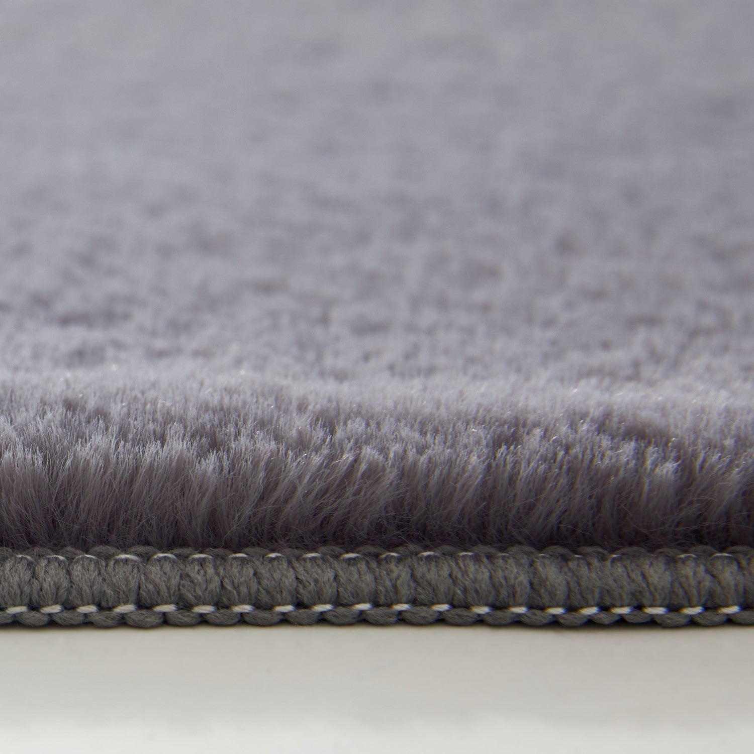 Grey Rabbit Faux Fur Rug Fluffy Plush Bedroom Runner