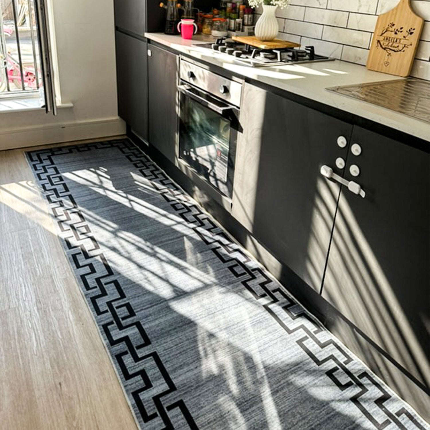 Greek Key Hallway Large Runner Rug Nico