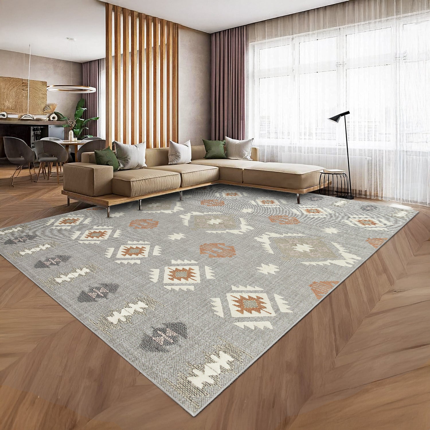 Vintage Distressed Rug Nova Printed Design
