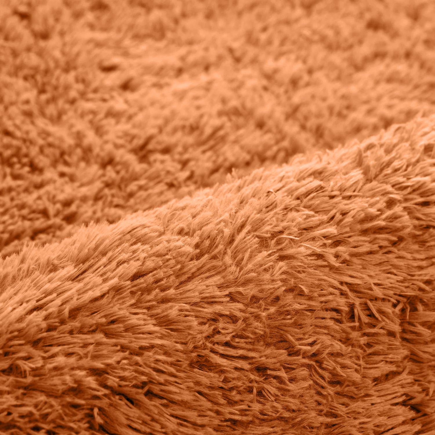 Thick Pile Shaggy Rug For Living Room Rust