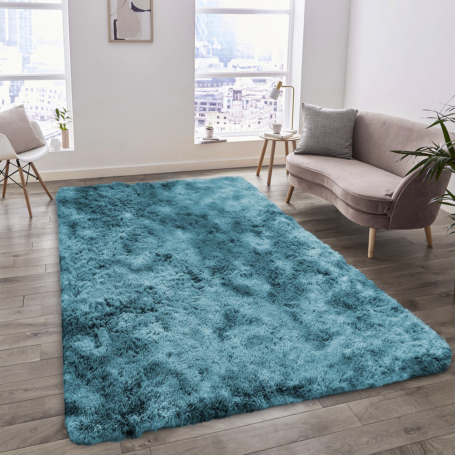 Tie Dye Fluffy Shaggy Rug Soft Thick Pile Colourful Area Rug