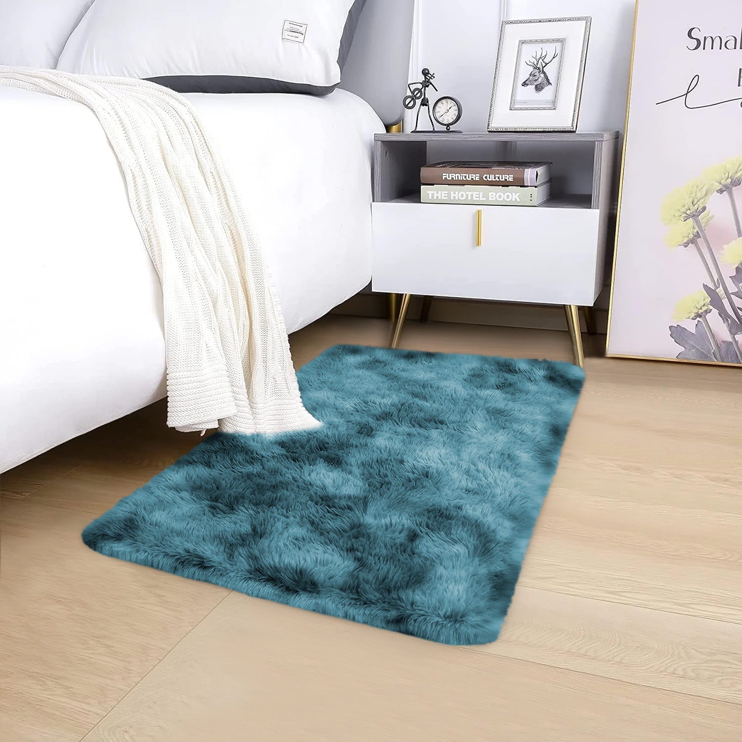 Tie Dye Fluffy Shaggy Rug Soft Thick Pile Colourful Area Rug