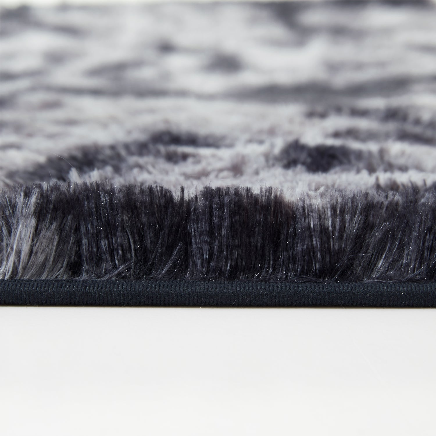Fluffy Shaggy Rug Grey Tie Dye