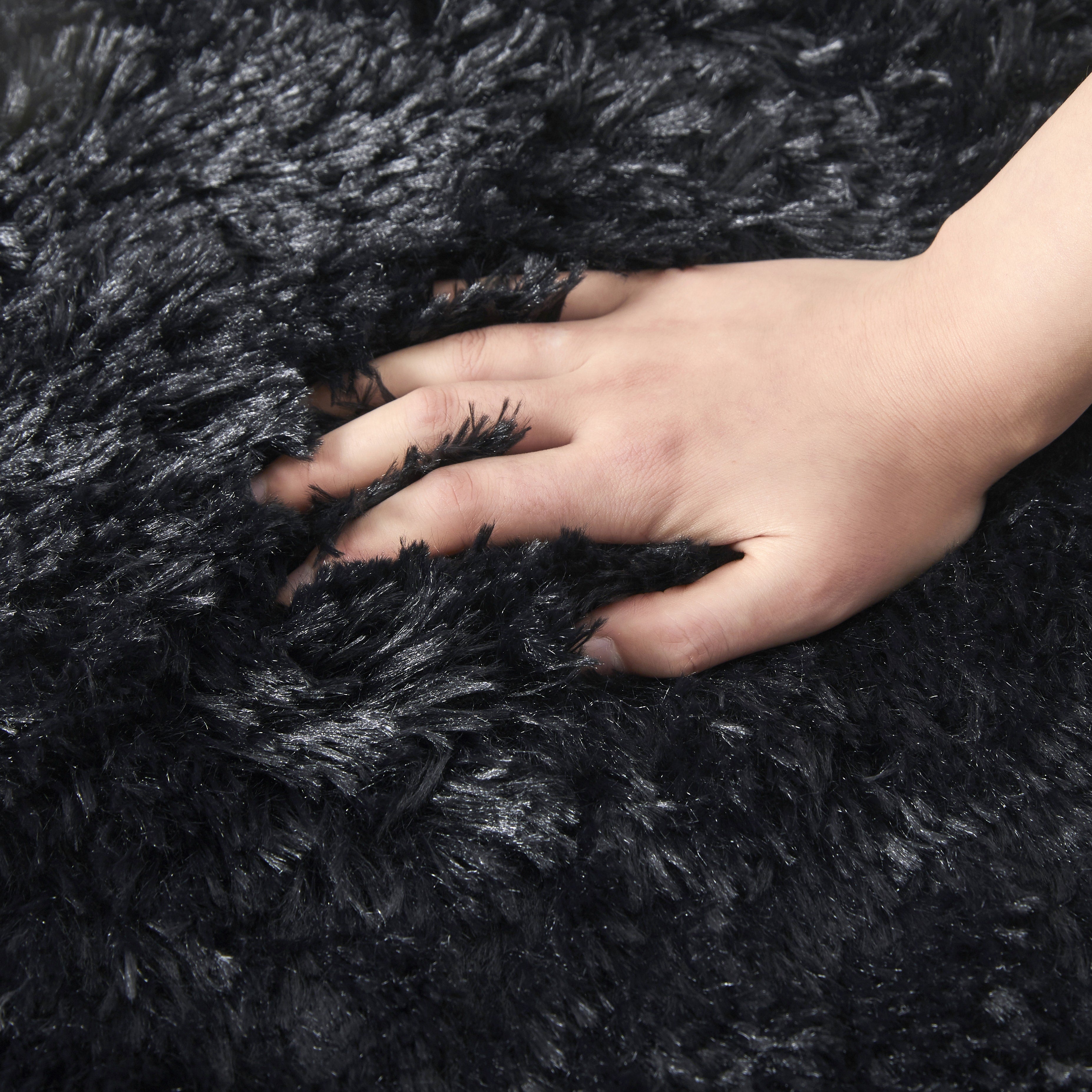 Fluffy Shag Pile Shaggy Rug Black