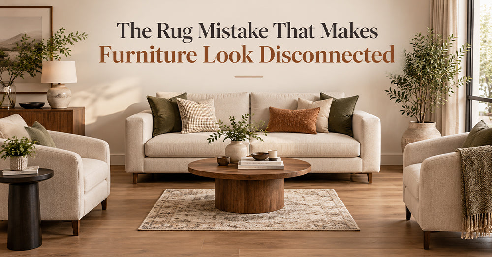 The Rug Mistake That Makes Furniture Look Disconnected