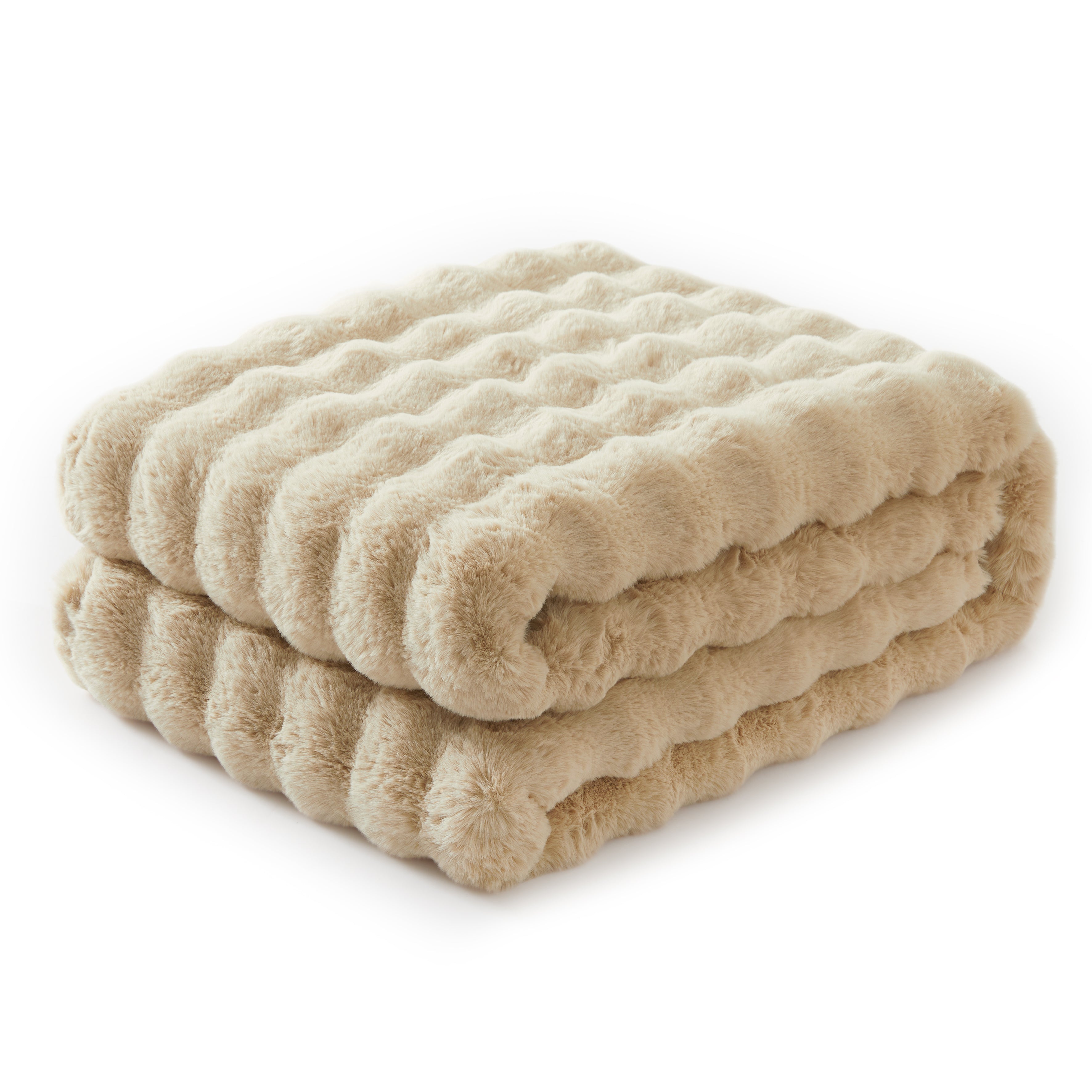 Soft Fluffy Bubble Texture Rug – Modern Faux Fur Area Carpet