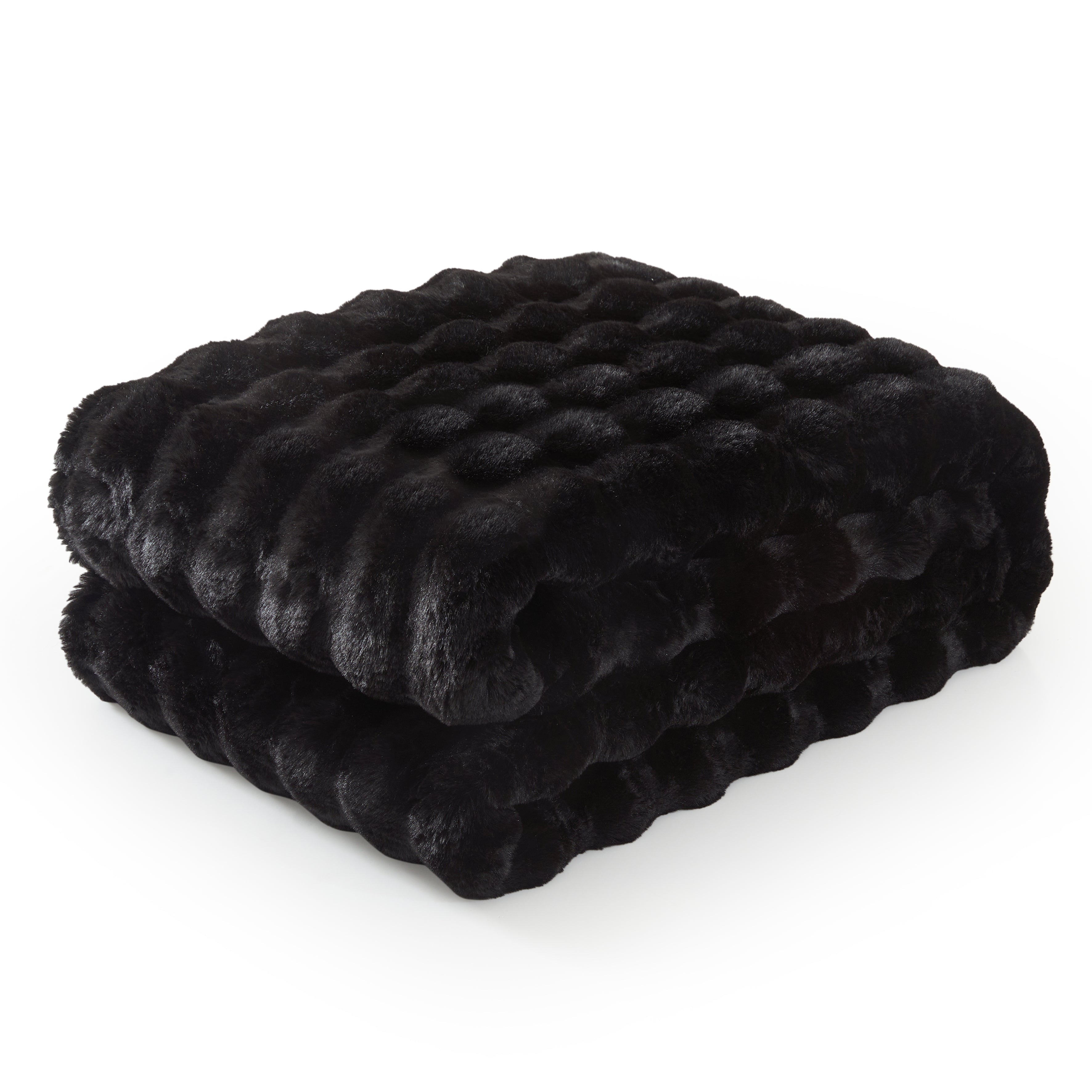 Soft Fluffy Bubble Texture Rug – Modern Faux Fur Area Carpet