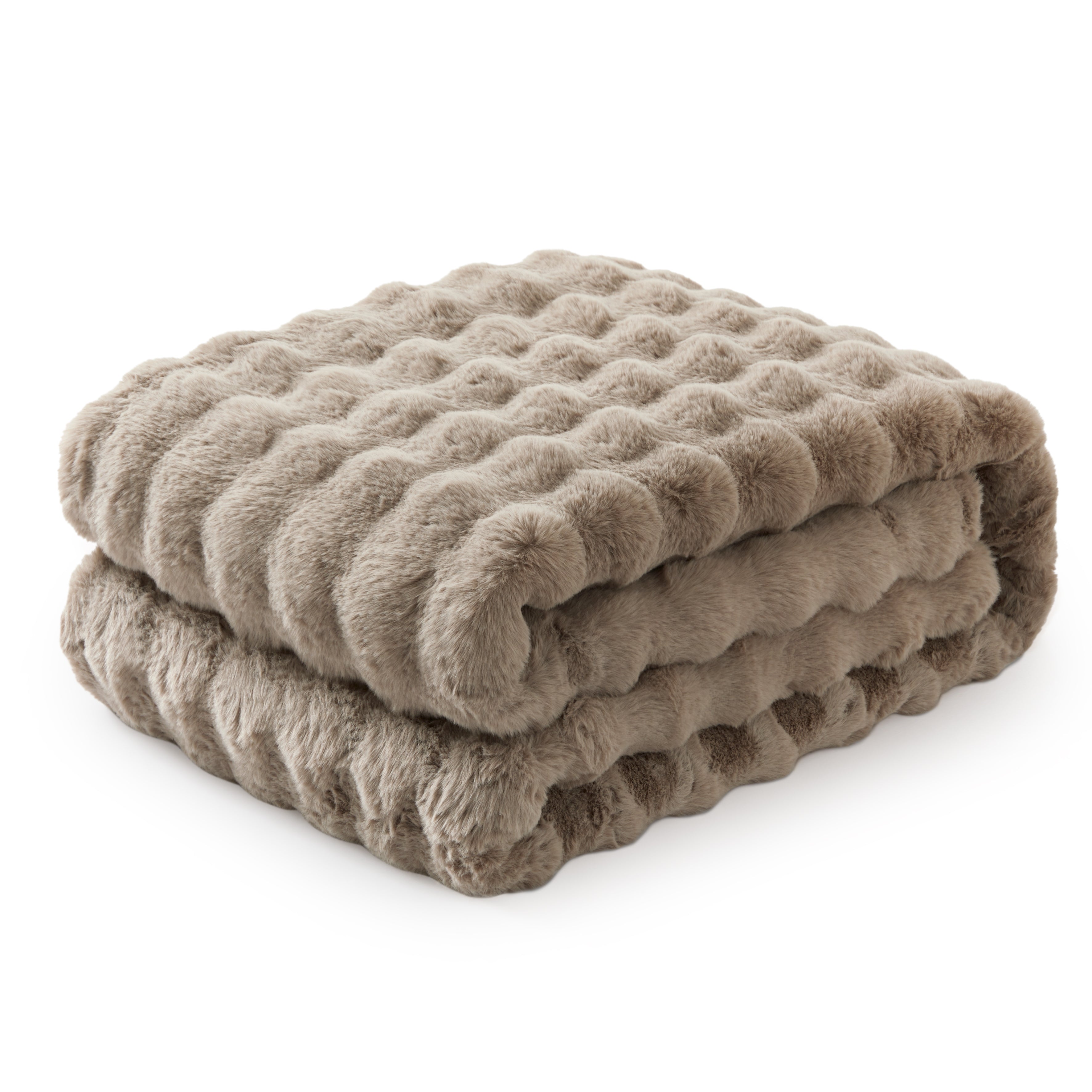 Soft Fluffy Bubble Texture Rug – Modern Faux Fur Area Carpet
