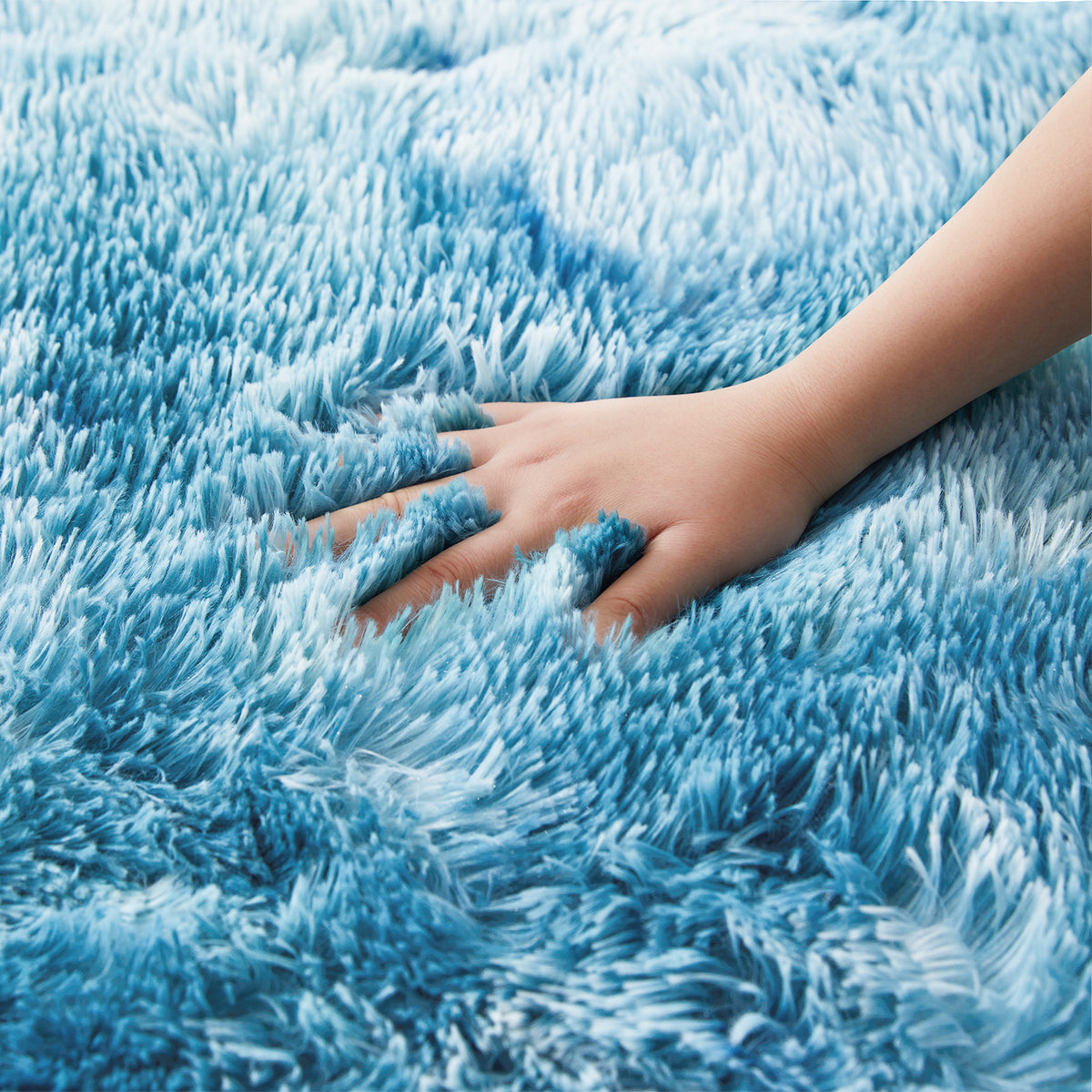 Tie Dye Fluffy Shaggy Rug Soft Thick Pile Colourful Area Rug