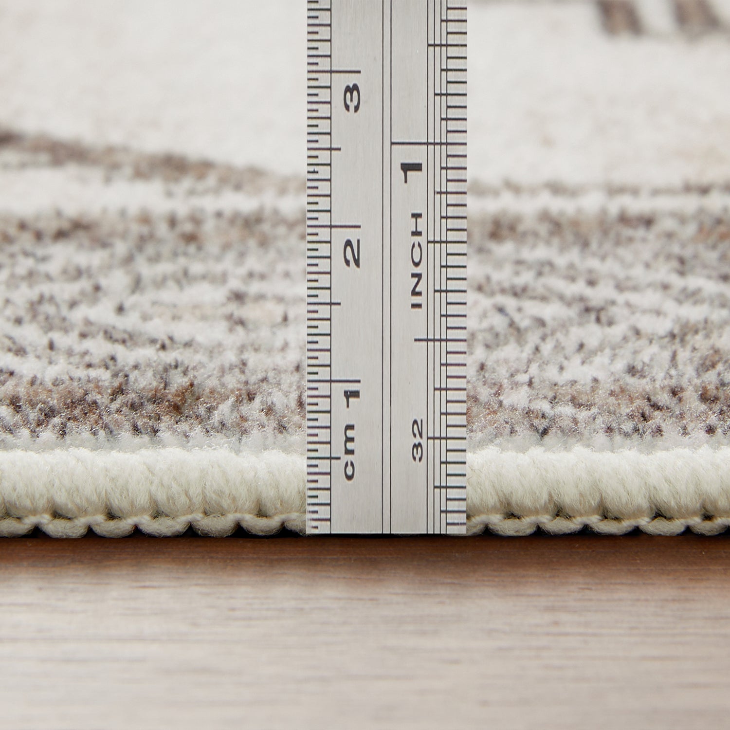 Neutral Cream & Brown Tribal Kilim Washable Runner Rug - Scandinavian Boho Carpet