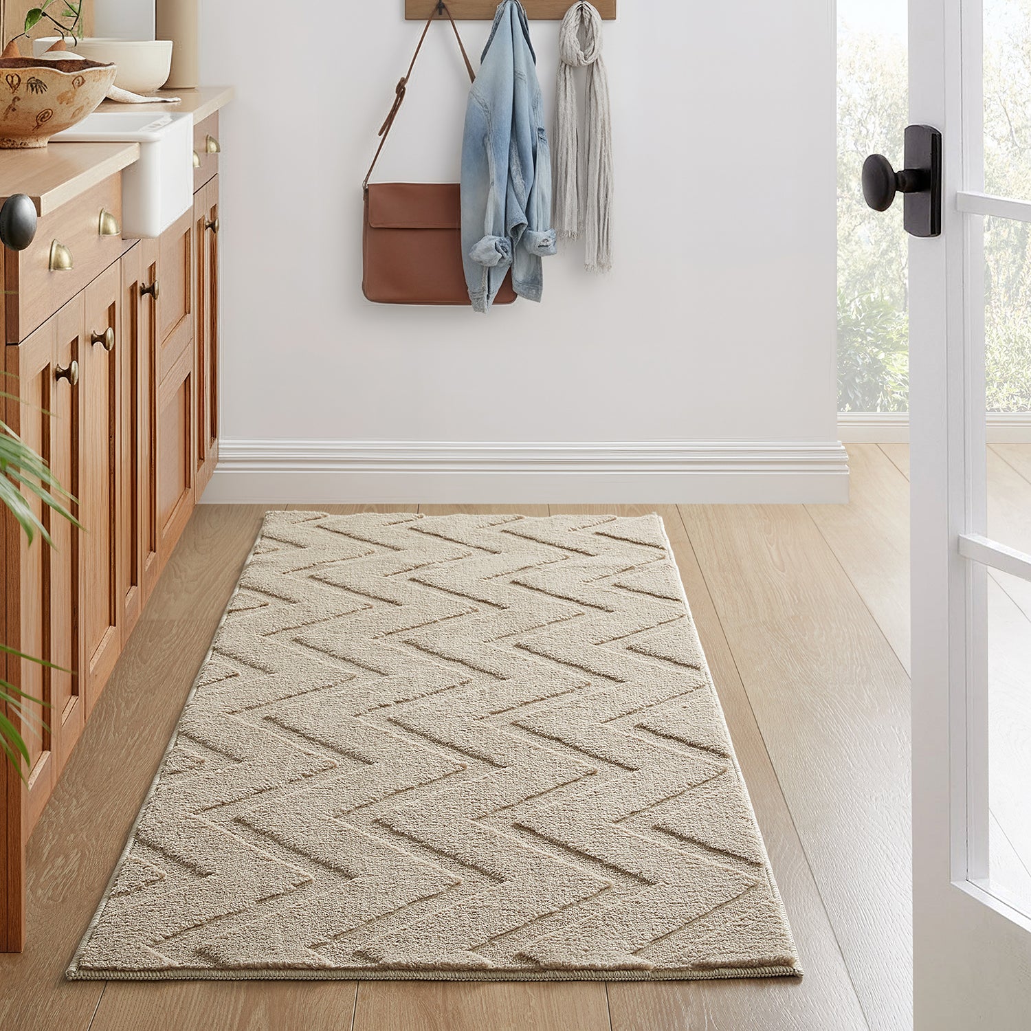 Chevron Zig Zag High-Low Pile Tufted Area Rug