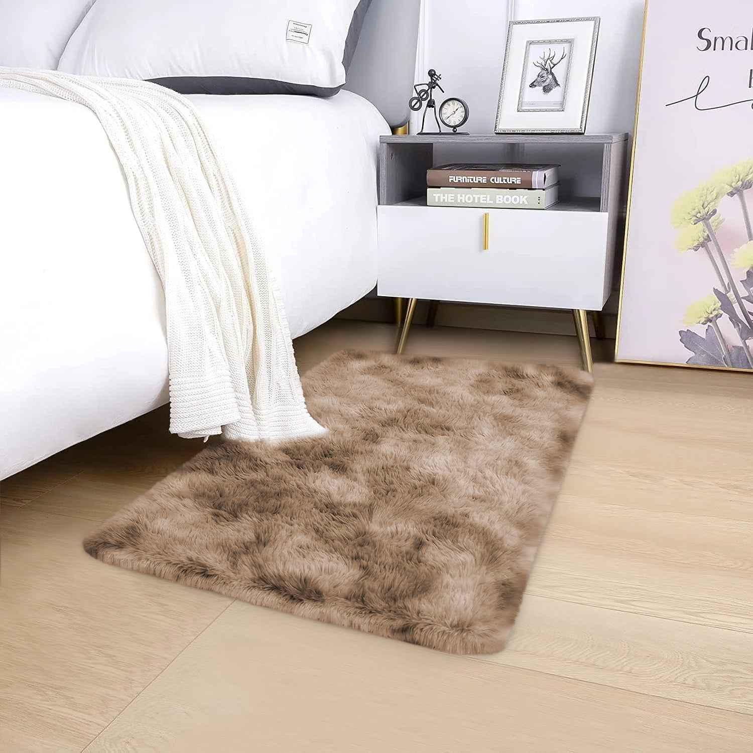 Tie Dye Fluffy Shaggy Rug Soft Thick Pile Colourful Area Rug