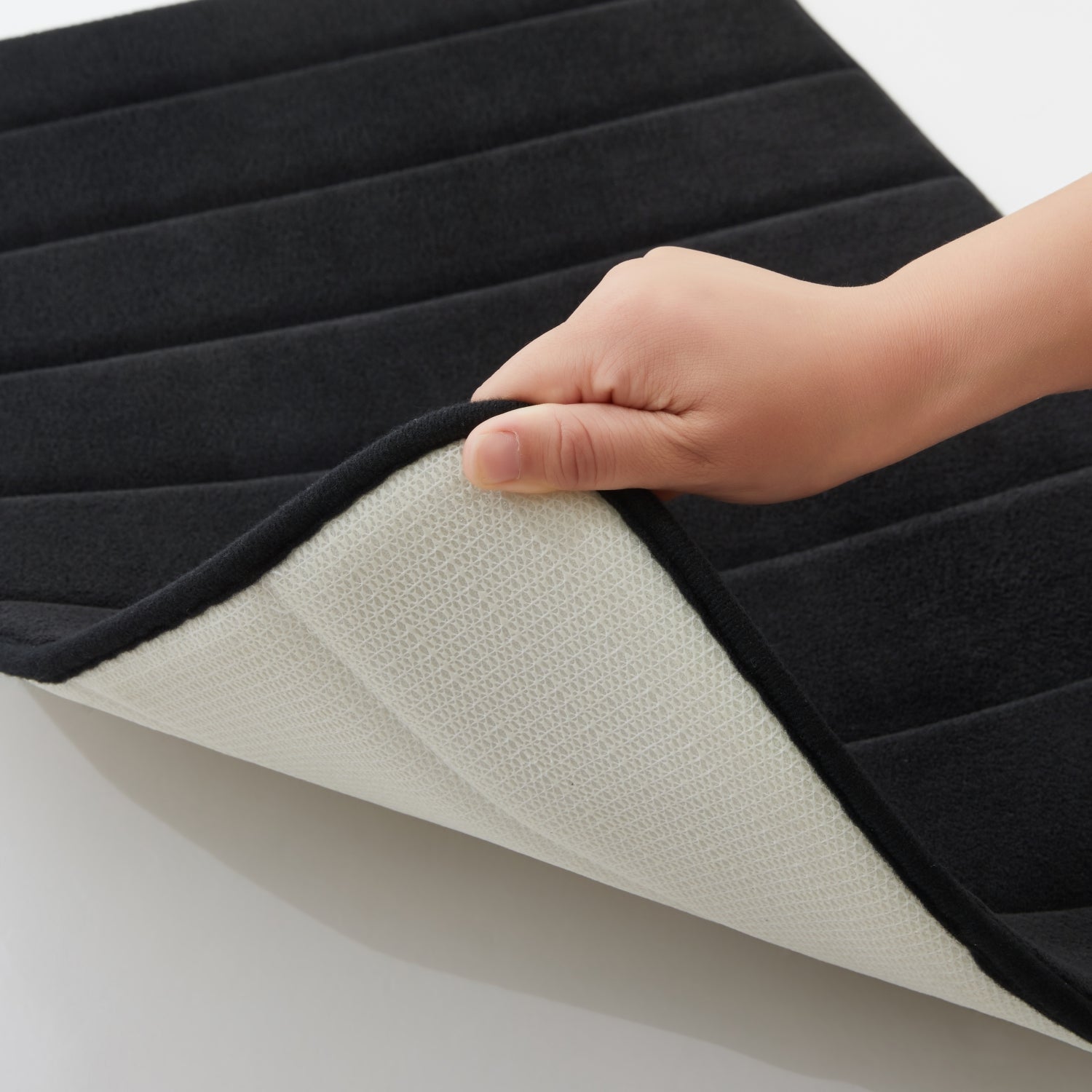 Memory Foam Bath Mat Ultra Absorbent Non-Slip Black