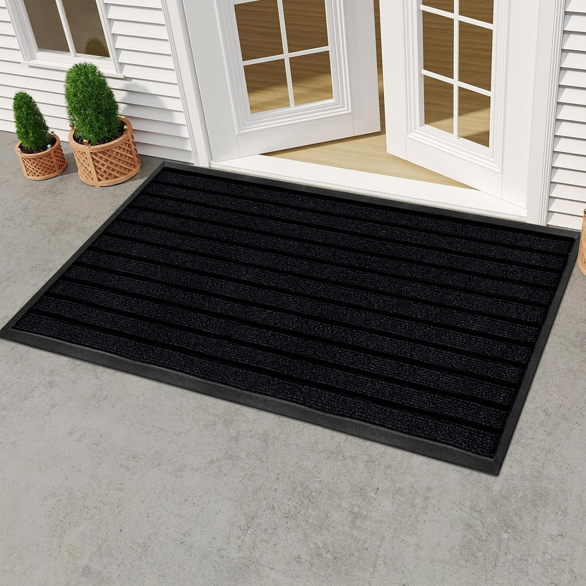 Rubber Door Mat Non Slip Entrance Floor Mat Waterproof Heavy Duty