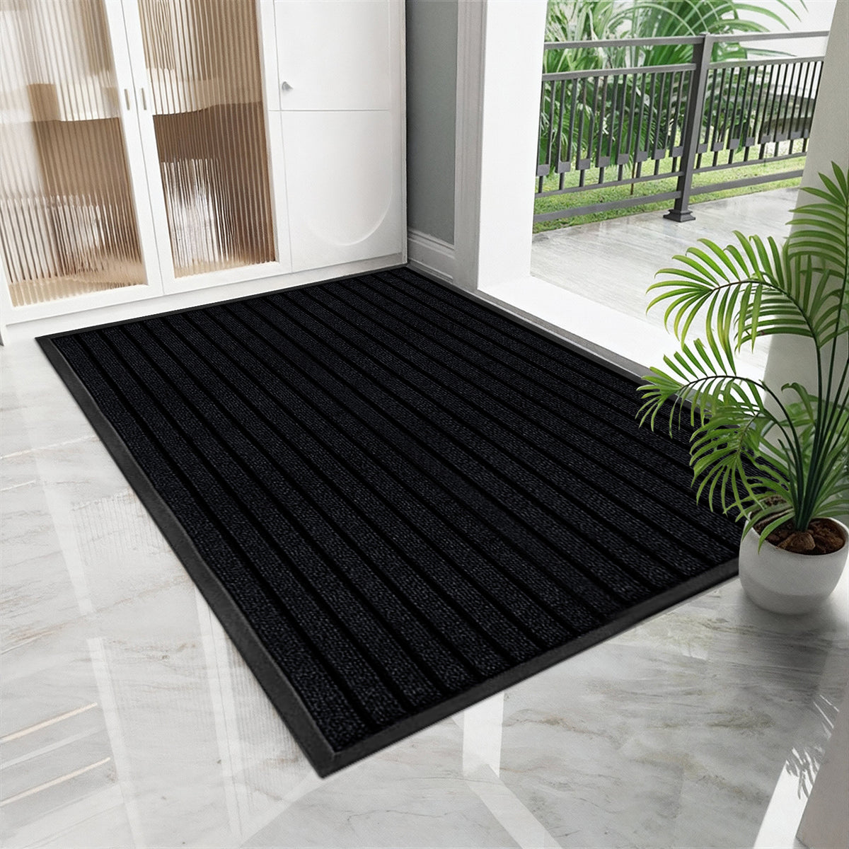 Rubber Door Mat Non Slip Entrance Floor Mat Waterproof Heavy Duty