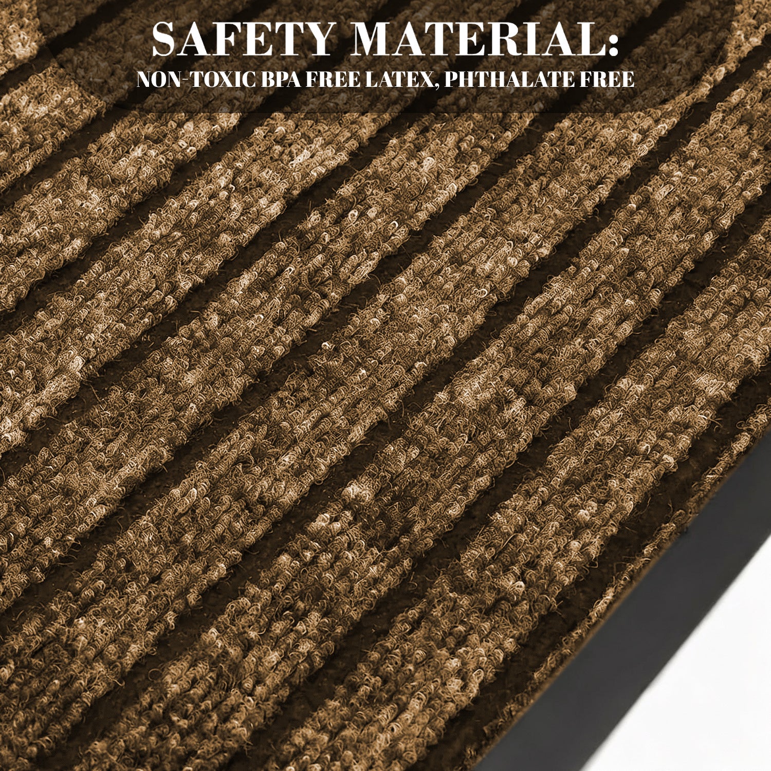 Brown Rubber Backed Doormat - Ideal for Outdoor & Front Doors