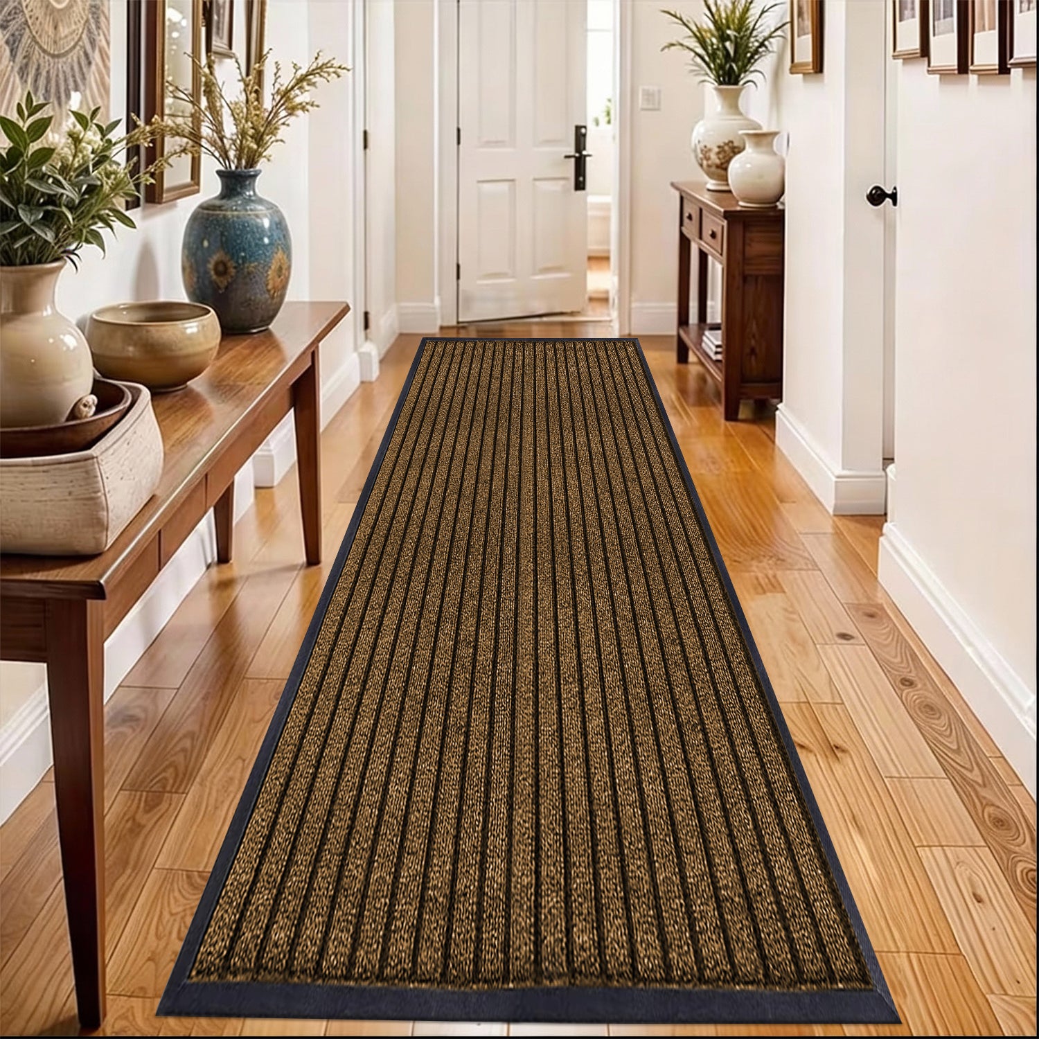 Brown Rubber Backed Doormat - Ideal for Outdoor & Front Doors