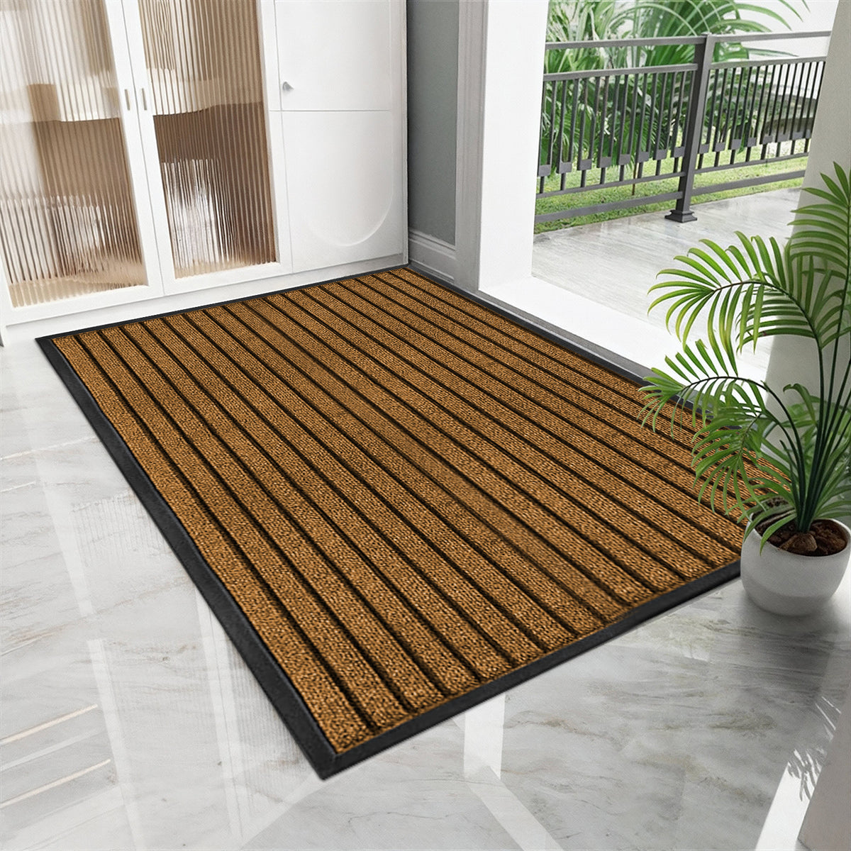 Rubber Door Mat Non Slip Entrance Floor Mat Waterproof Heavy Duty