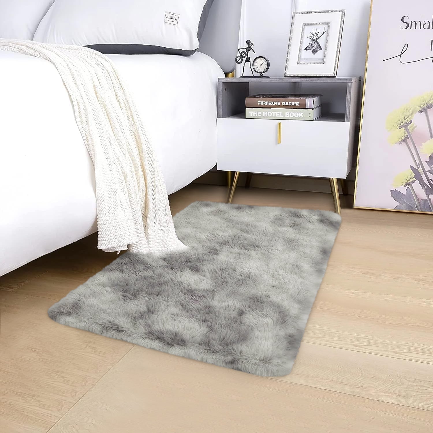 Tie Dye Fluffy Shaggy Rug Soft Thick Pile Colourful Area Rug