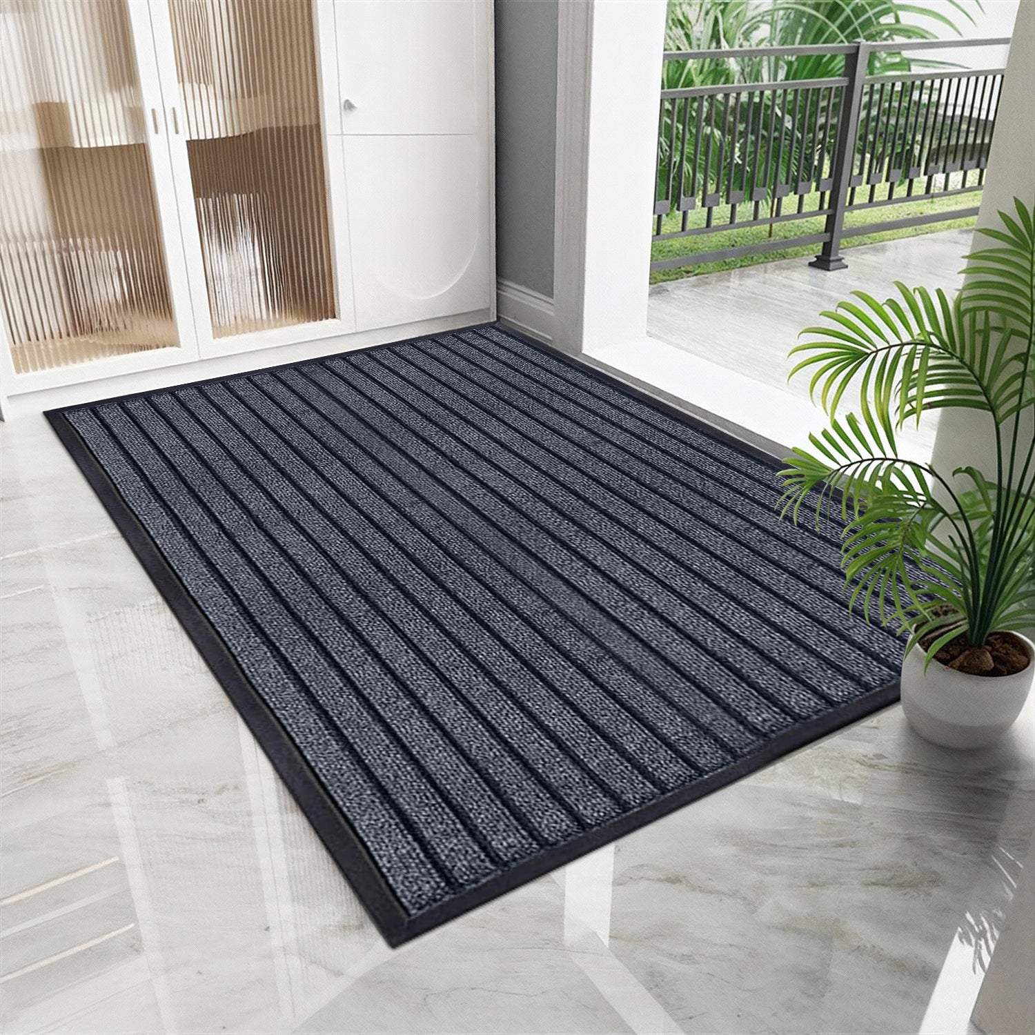 Rubber Door Mat Non Slip Entrance Floor Mat Waterproof Heavy Duty