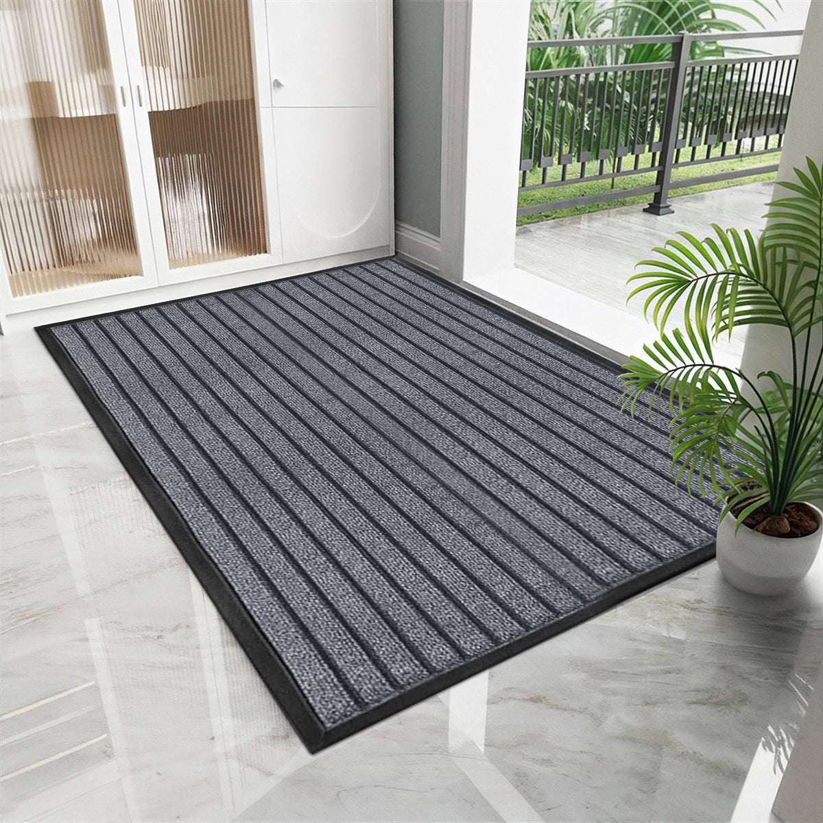 Rubber Door Mat Non Slip Entrance Floor Mat Waterproof Heavy Duty