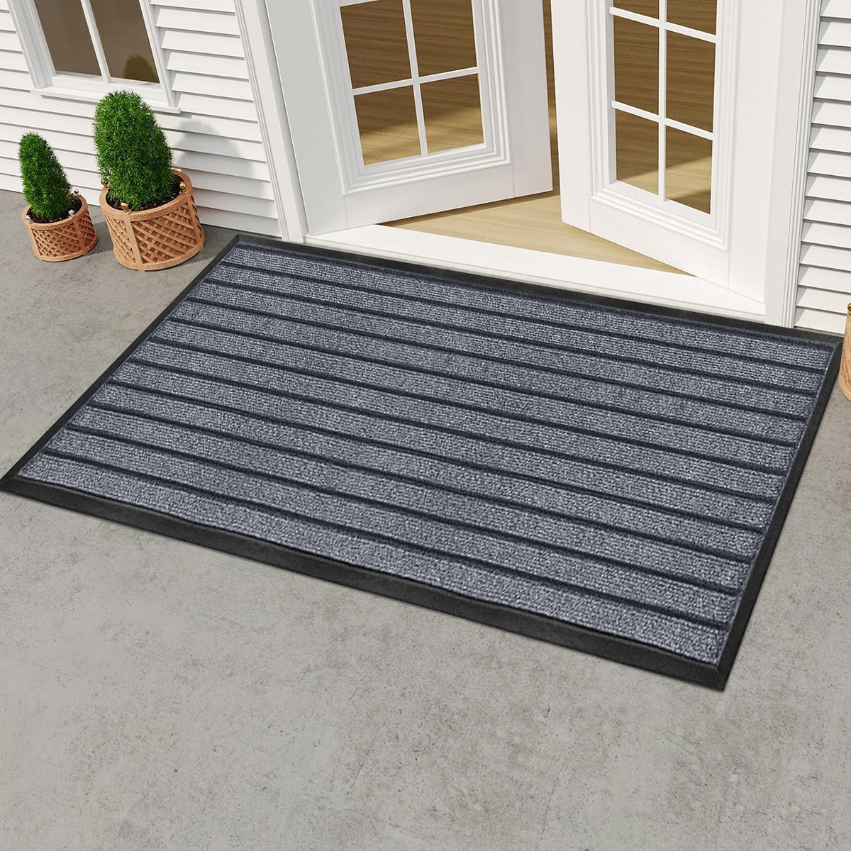 Rubber Door Mat Non Slip Entrance Floor Mat Waterproof Heavy Duty