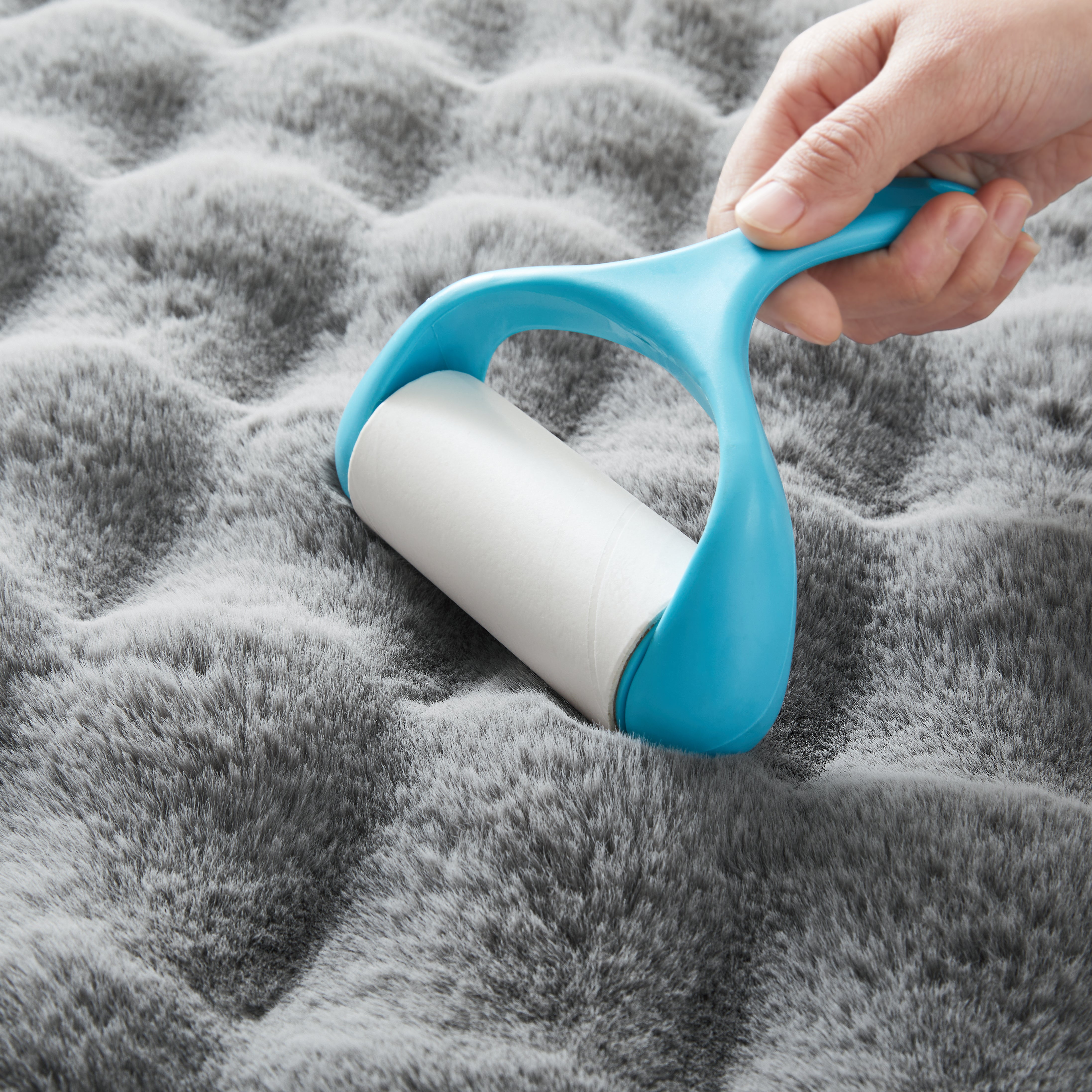 Soft Fluffy Bubble Texture Rug – Modern Faux Fur Area Carpet