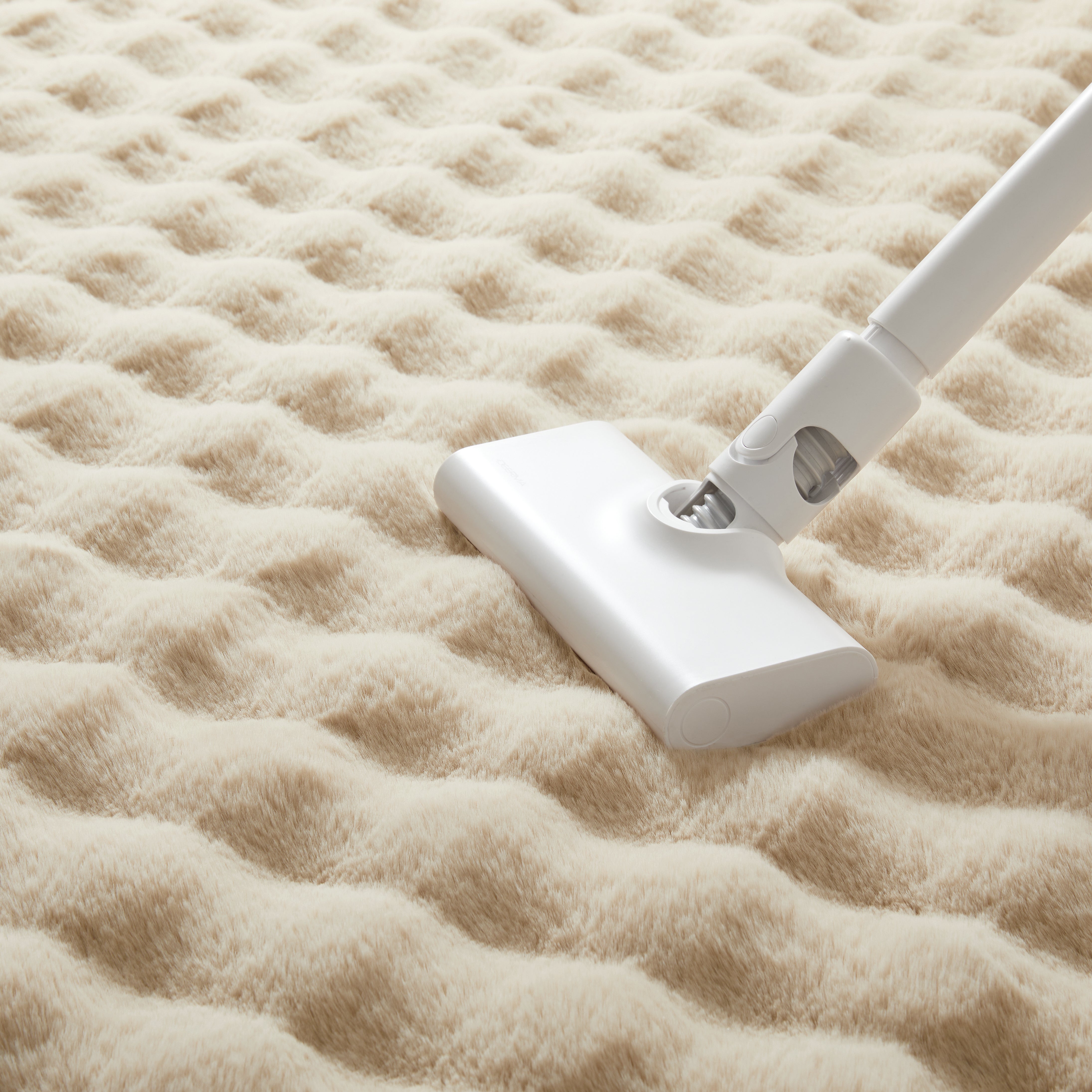 Soft Fluffy Bubble Texture Rug – Modern Faux Fur Area Carpet