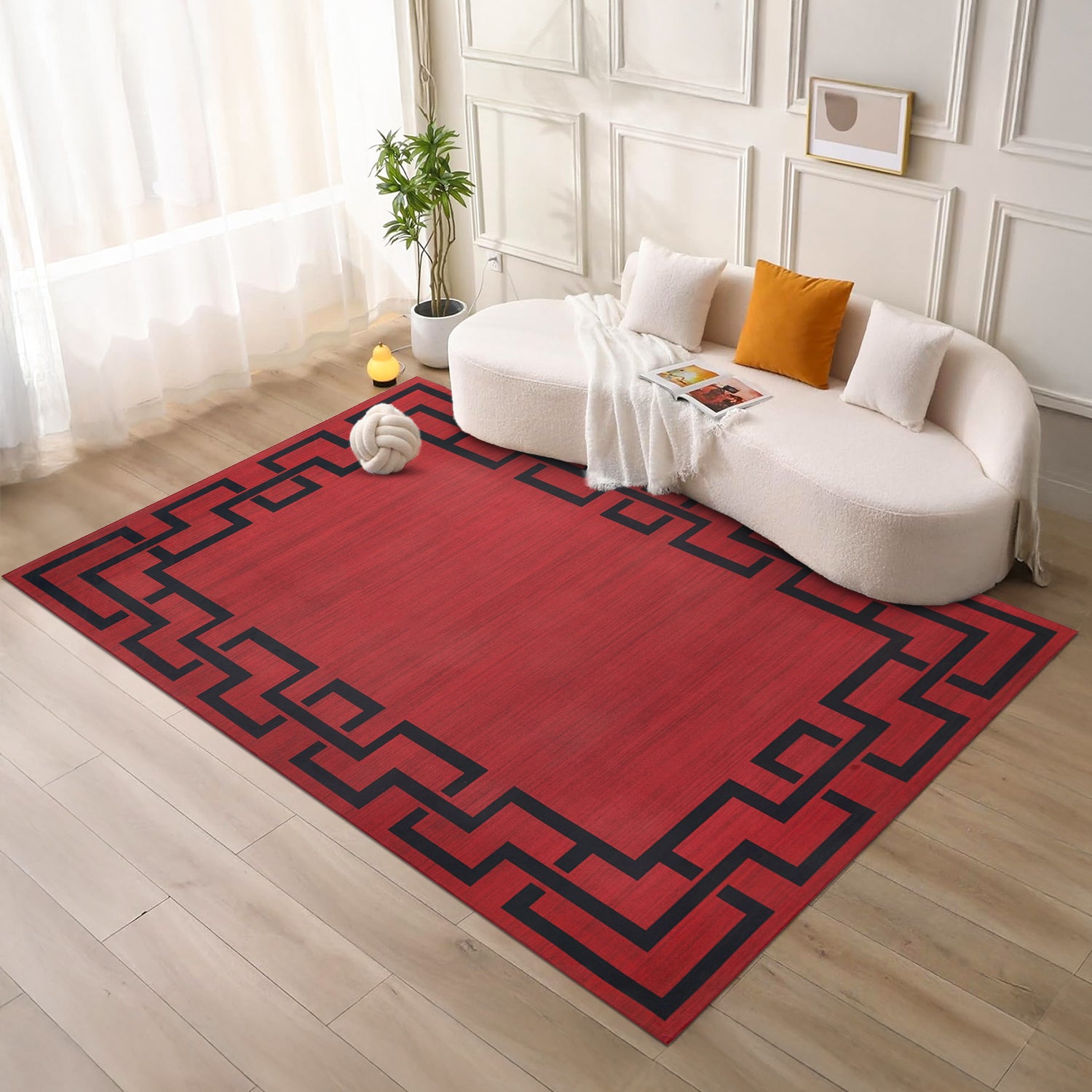 Large Area Runner Rug Greek Key Lexi