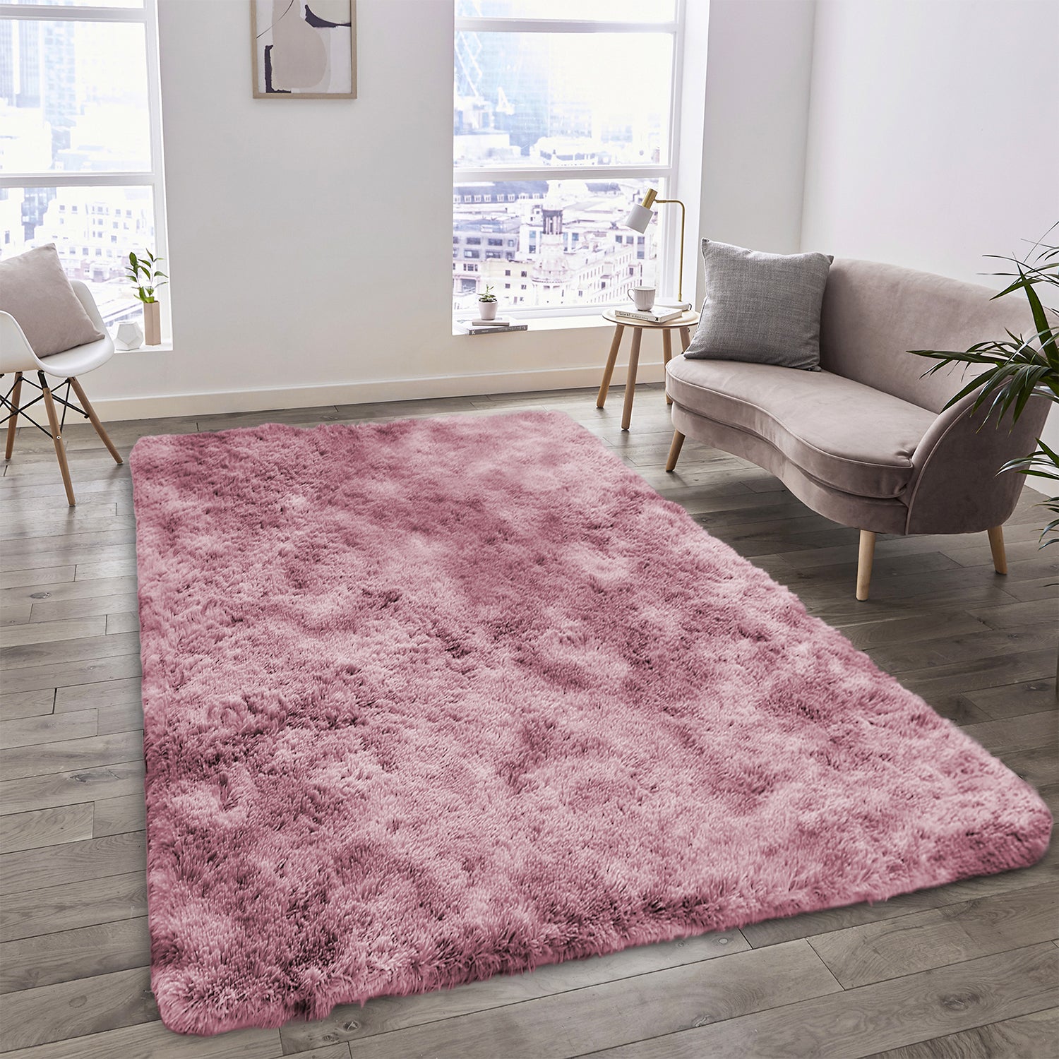 Tie Dye Fluffy Shaggy Rug Soft Thick Pile Colourful Area Rug