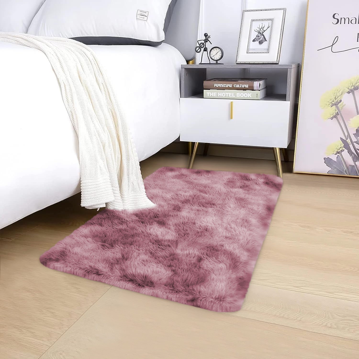 Tie Dye Fluffy Shaggy Rug Soft Thick Pile Colourful Area Rug