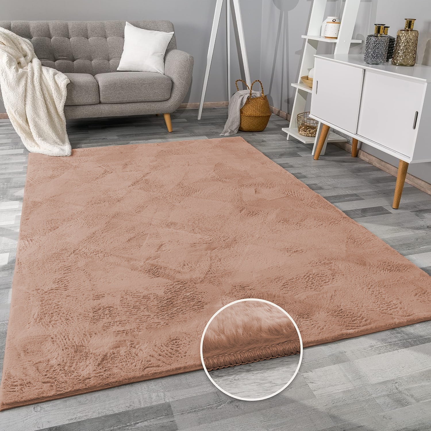 Mink Rabbit Faux Fur Rug Fluffy Plush Bedroom Runner