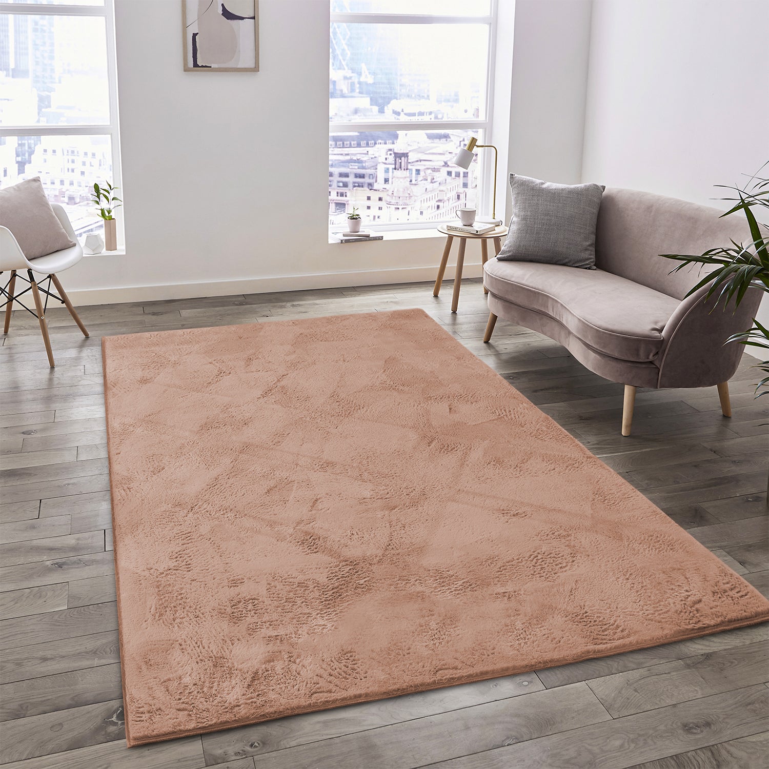 Mink Rabbit Faux Fur Rug Fluffy Plush Bedroom Runner
