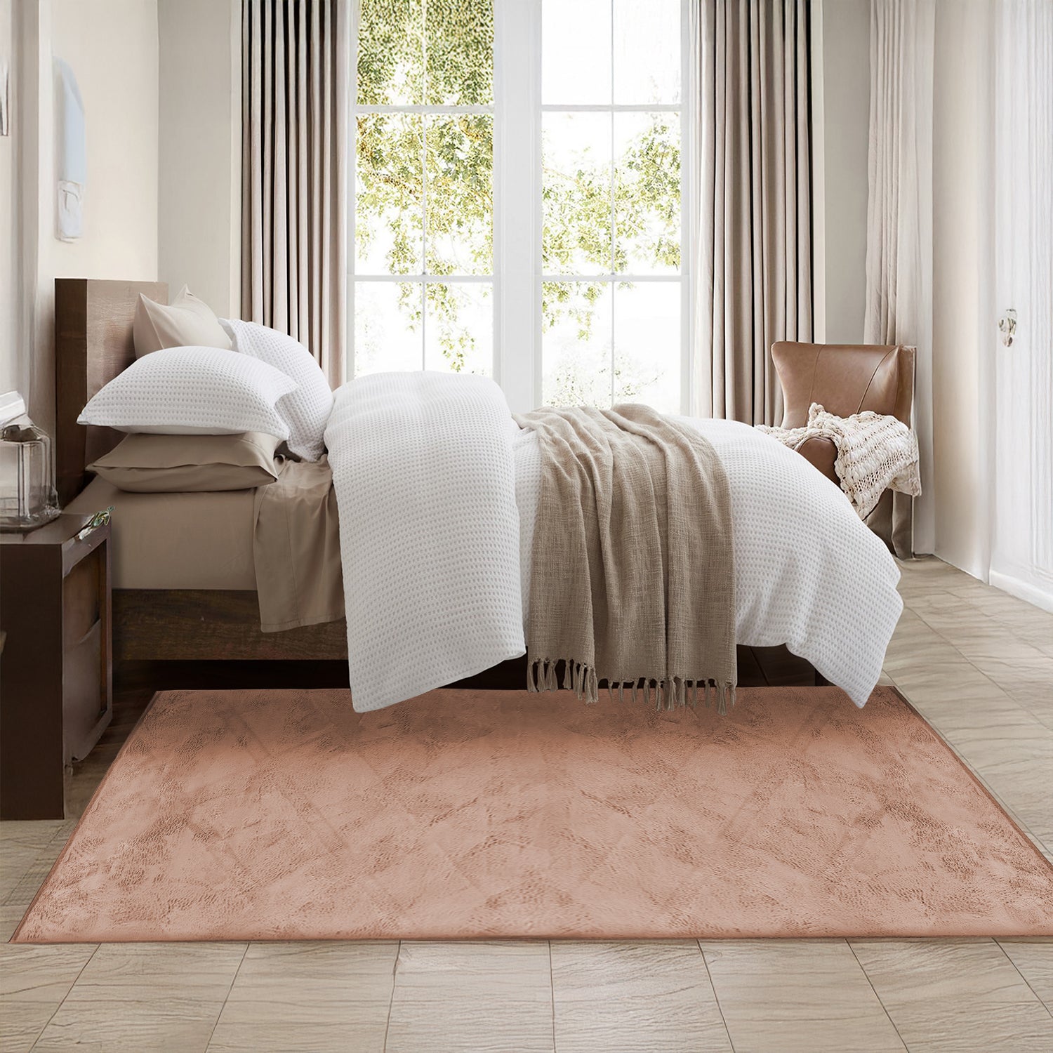 Mink Rabbit Faux Fur Rug Fluffy Plush Bedroom Runner
