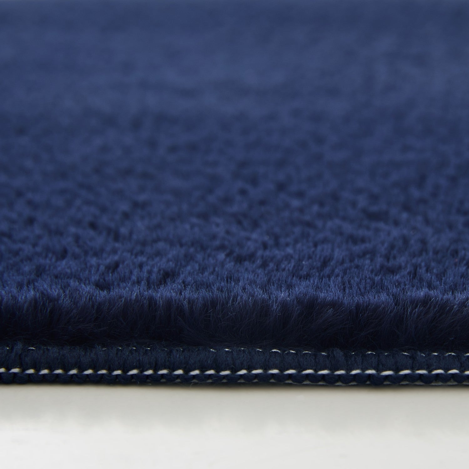 Navy Rabbit Faux Fur Rug Fluffy Plush Bedroom Runner