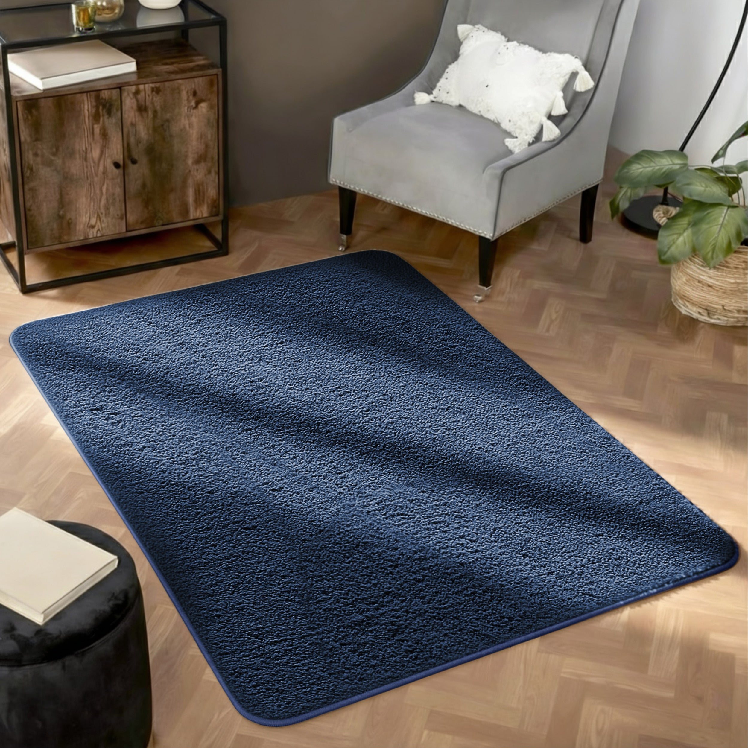 Cosy Fluffy Living Room Rug - Thick & Low Pile Large Area Carpet