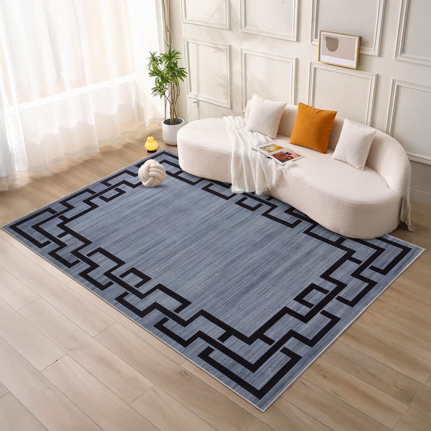 Greek Key Hallway Large Runner Rug Nico