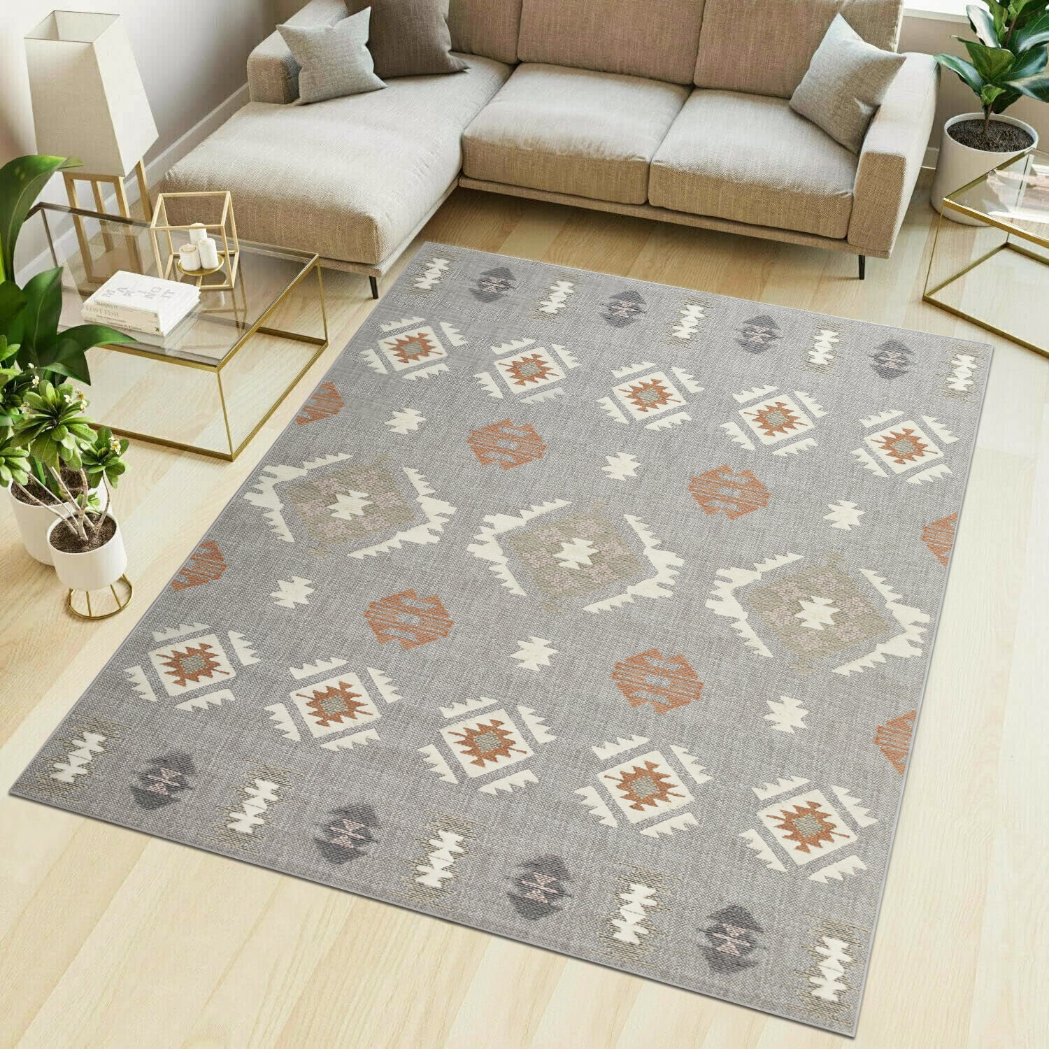 Vintage Distressed Rug Nova Printed Design