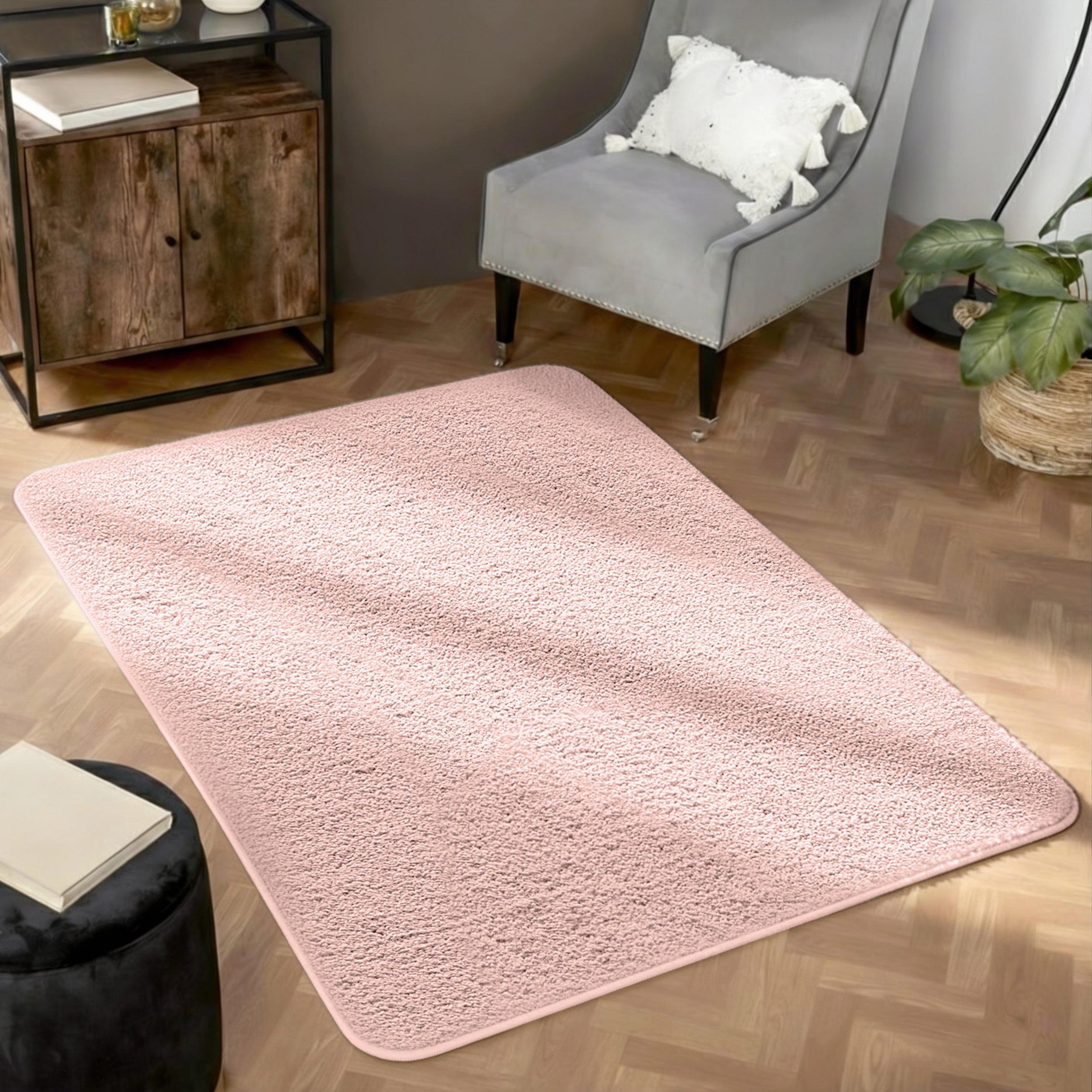 Cosy Fluffy Living Room Rug - Thick & Low Pile Large Area Carpet