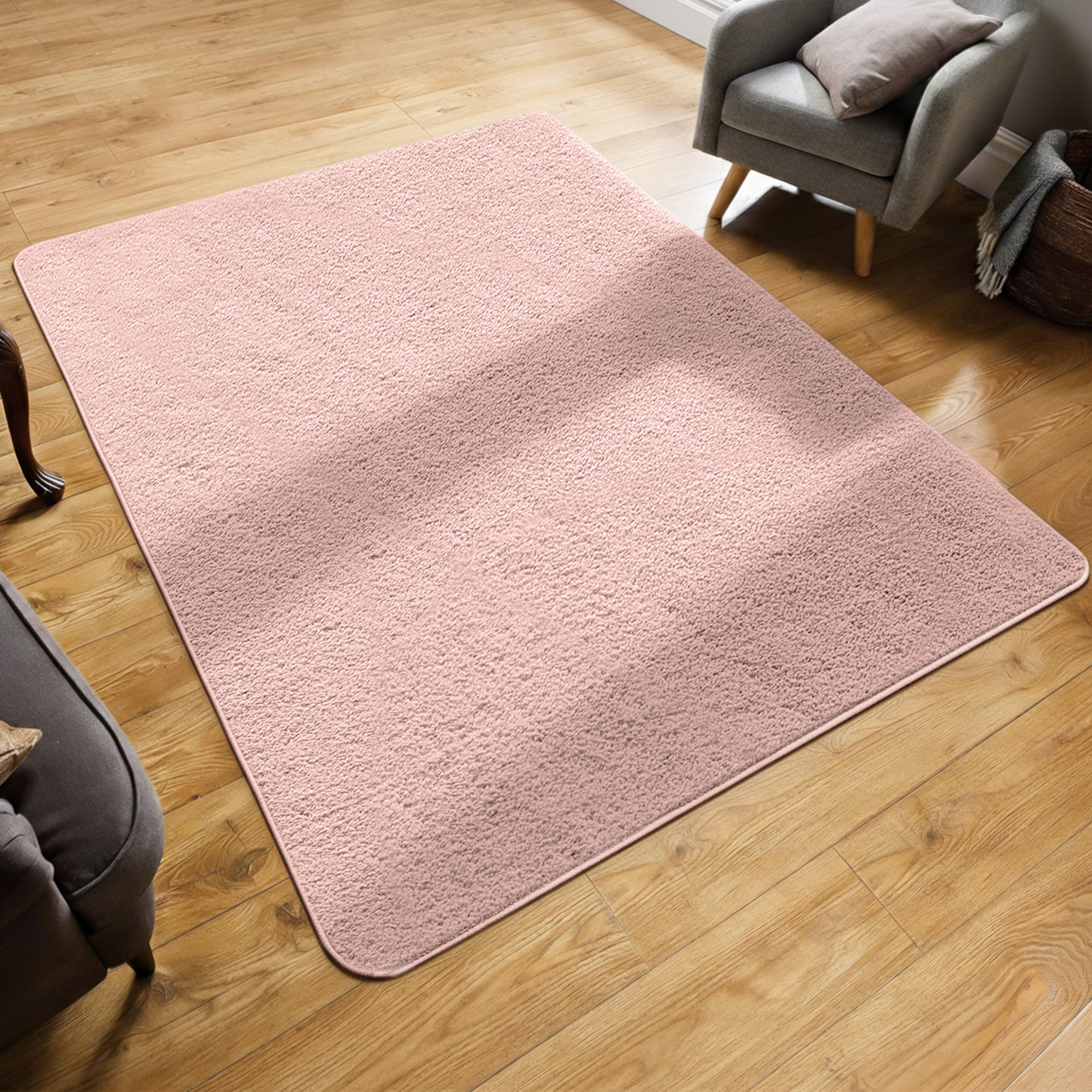 Cosy Fluffy Living Room Rug - Thick & Low Pile Large Area Carpet