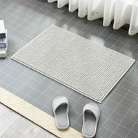 white-chenille-pile-bath-mat