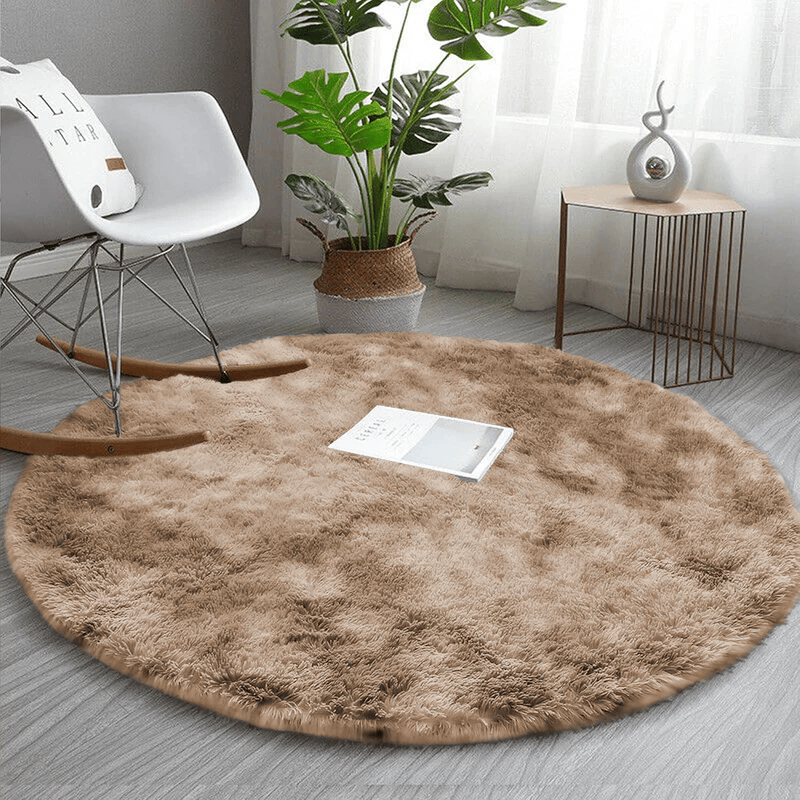 Tie-Dye Round Fluffy Shaggy Rug