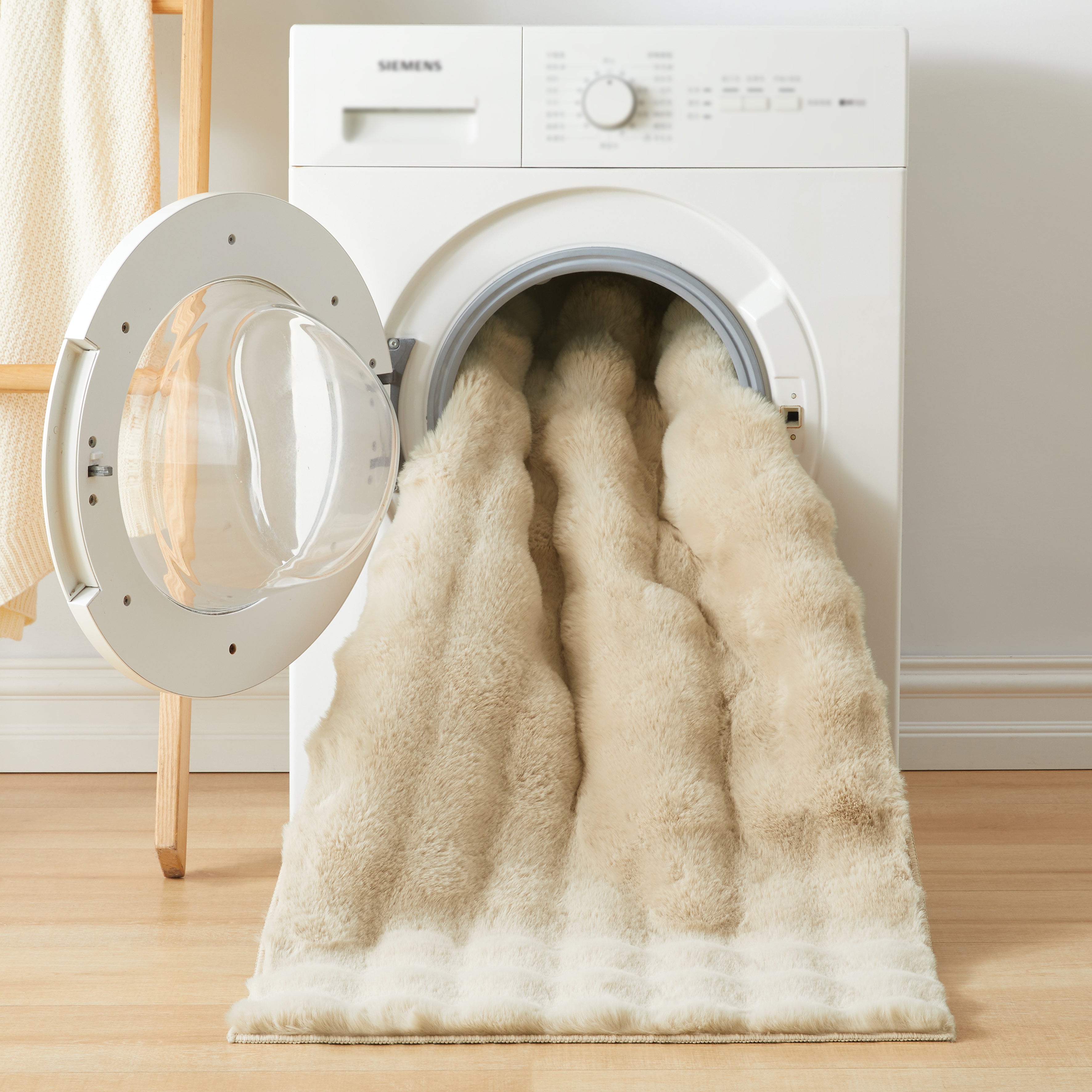 Soft Fluffy Bubble Texture Rug – Modern Faux Fur Area Carpet