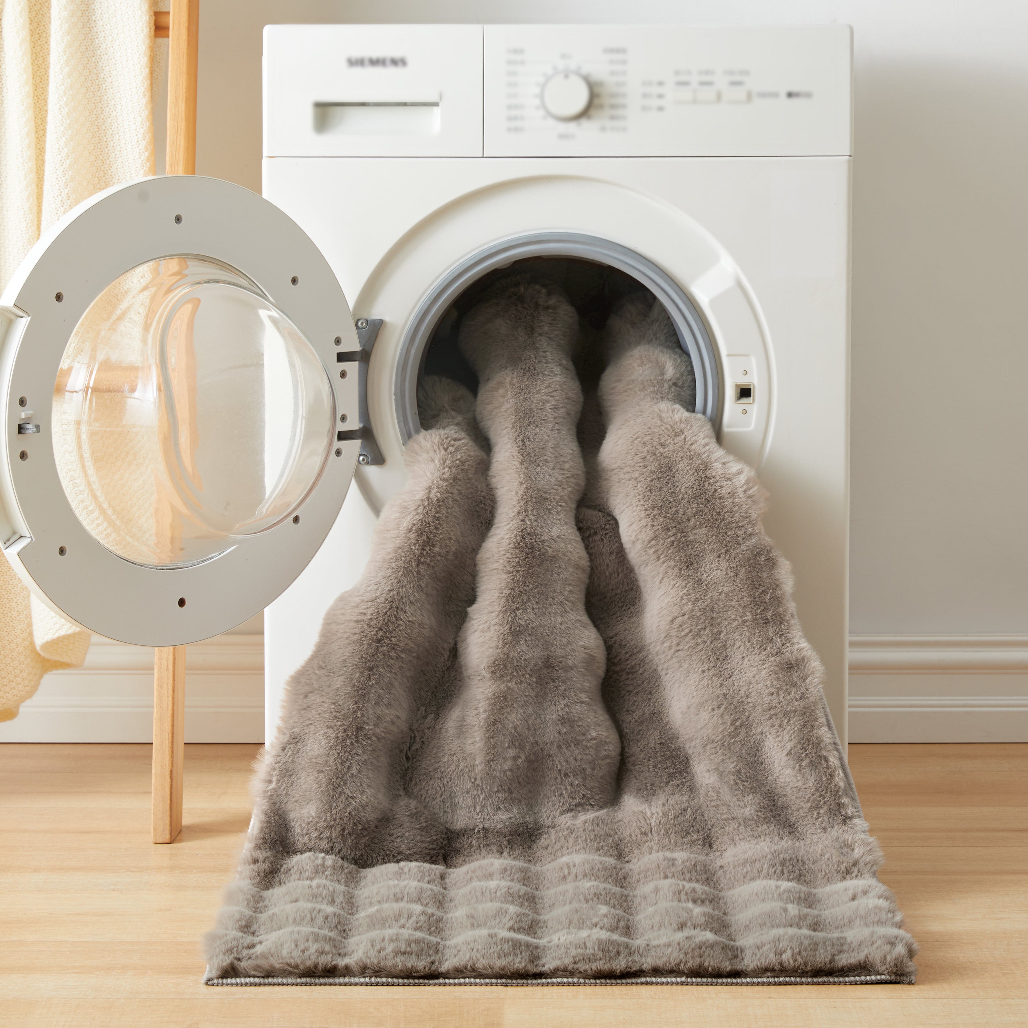 Soft Fluffy Bubble Texture Rug – Modern Faux Fur Area Carpet